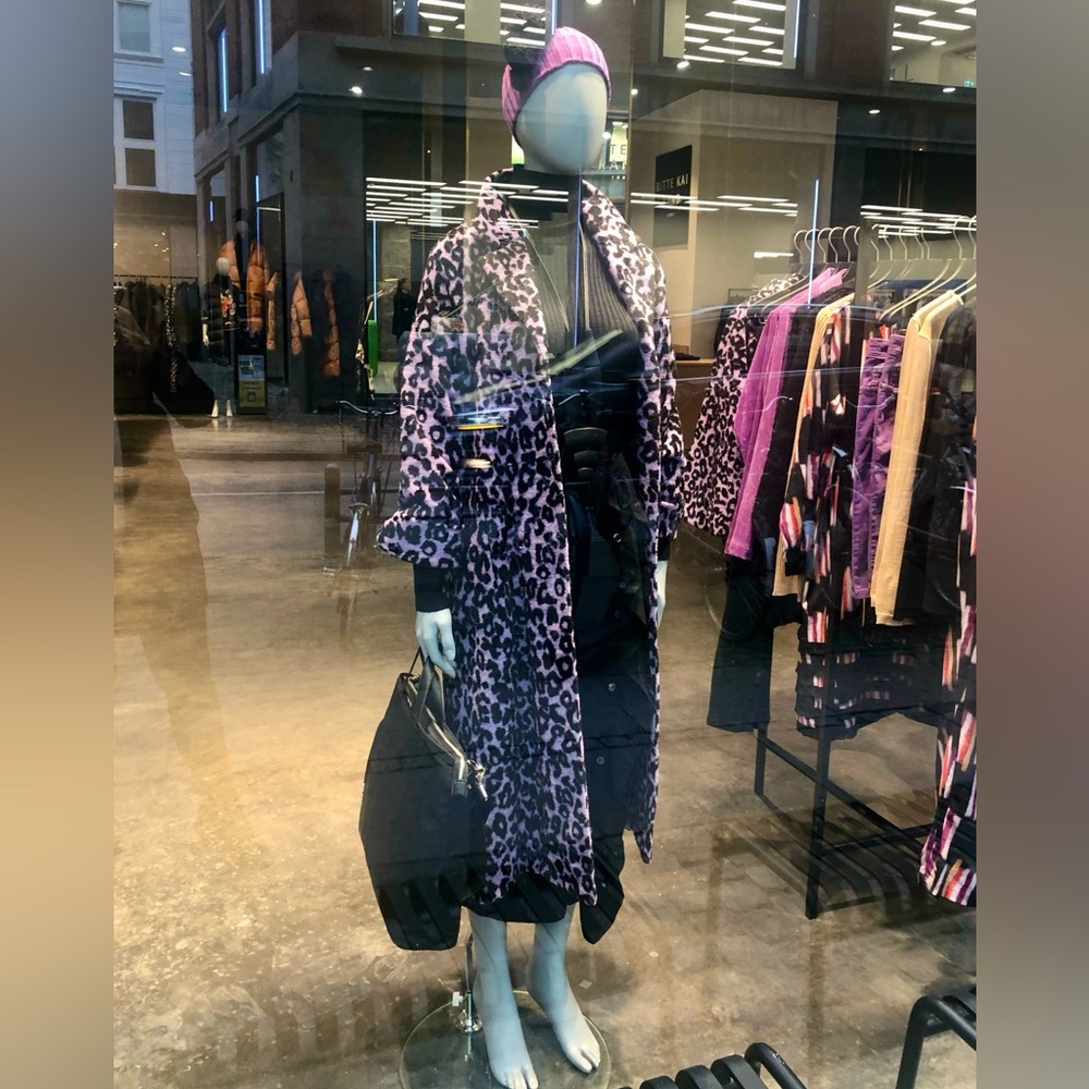 Bitte Kai Rand CPH Fashion Lavender Leopard Oversized Coat L